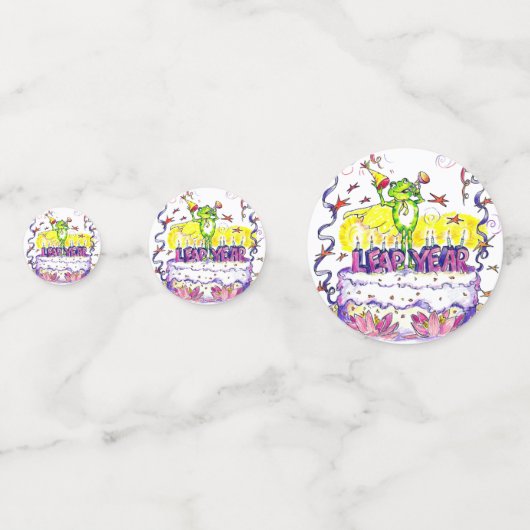 Leap Year Confetti Konfetti (Vorderseiten)