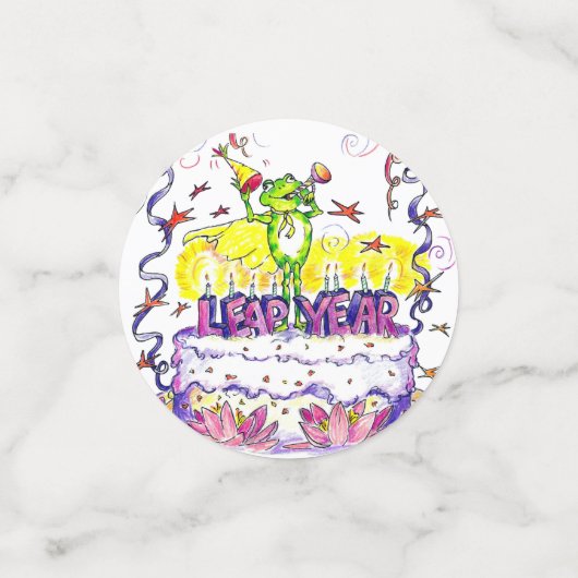 Leap Year Confetti Konfetti (Klein Vorderseite)
