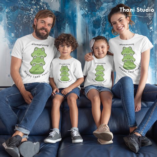 Leap Year Forever Young 3 Frösche Feb 29 Feier T-Shirt