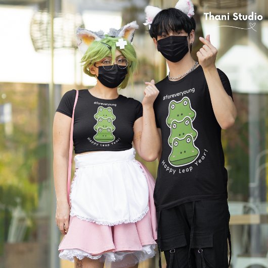 Leap Year Forever Young 3 Frösche Feb 29 Feier T-Shirt