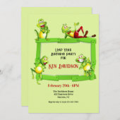 Leap Year Frosch Birthday Einladung (Vorne/Hinten)