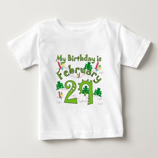 Leap Year Geburtstag Feb. 29 Baby T-shirt (Vorderseite)