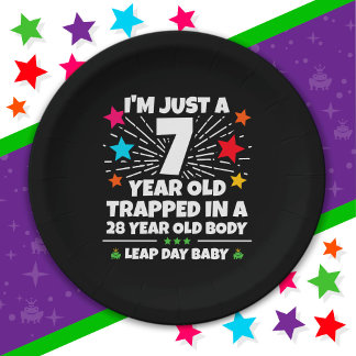 Leap Year Geburtstagsparty 28. Geburtstag Leap Day Pappteller
