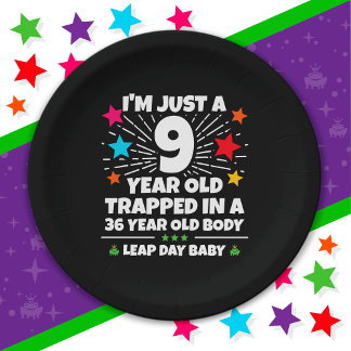 Leap Year Geburtstagsparty 36. Geburtstag Leap Day Pappteller