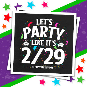 Leap Year Leap Day Party 29. Februar Geburtstag Serviette