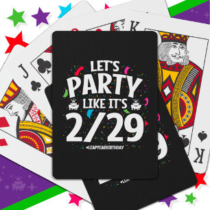 Leap Year Leap Day Party 29. Februar Geburtstag Spielkarten