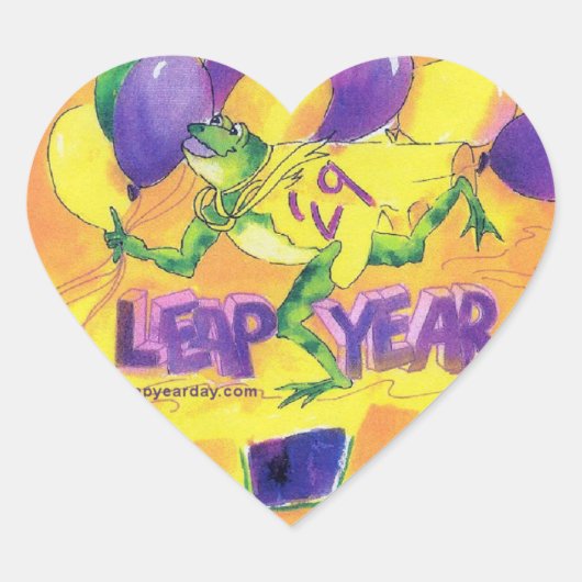 Leap Year Sticker Herz (Vorderseite)