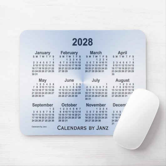 Leap Year White Calendar von Janz Mouse Pad Mousepad (Mit Mouse)