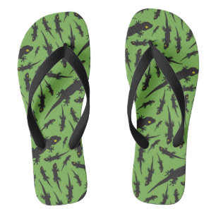 Leapard Reptile Bright Green Gecko Badesandalen