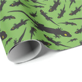 Leapard Reptile Bright Green Gecko Geschenkpapier (Rolleneckpunkt)