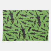 Leapard Reptile Bright Green Gecko Geschirrtuch (Horizontal)