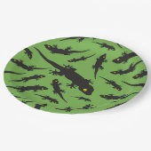 Leapard Reptile Bright Green Gecko Pappteller (Schrägansicht)