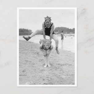 Leapfrog am Strand Postkarte