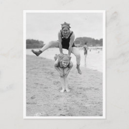 Leapfrog am Strand Postkarte