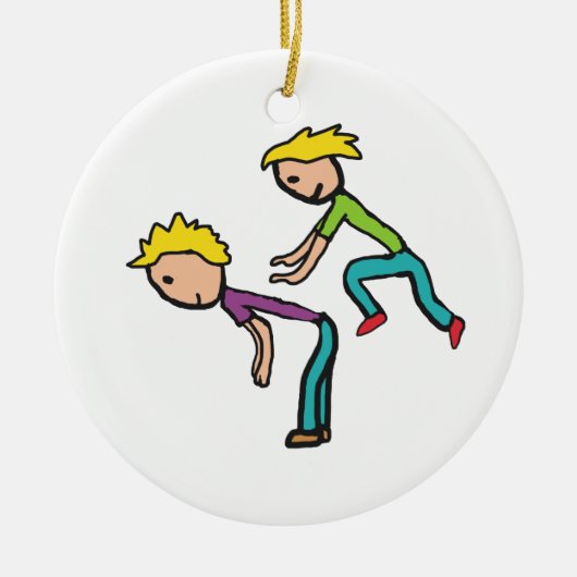 Leapfrosch Keramik Ornament (Vorne)