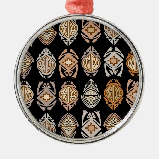Leapin-Frösche Ornament Aus Metall (Vorne)
