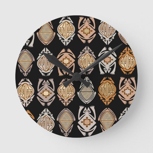 Leapin-Frösche Runde Wanduhr (Vorderseite)