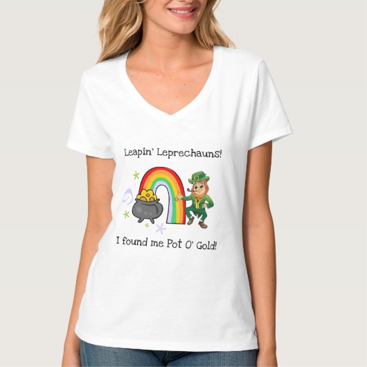 Leapin' Kobolde! Ich fand mich in Pot O'Gold! T-Shirt (Vorderseite)