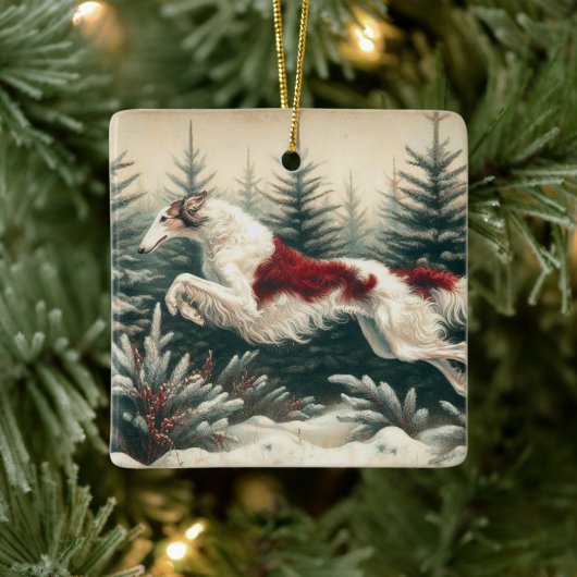 Leaping Borzoi Weihnachtsschmuck (Baum)