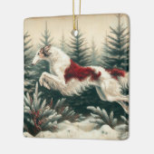 Leaping Borzoi Weihnachtsschmuck (Links)