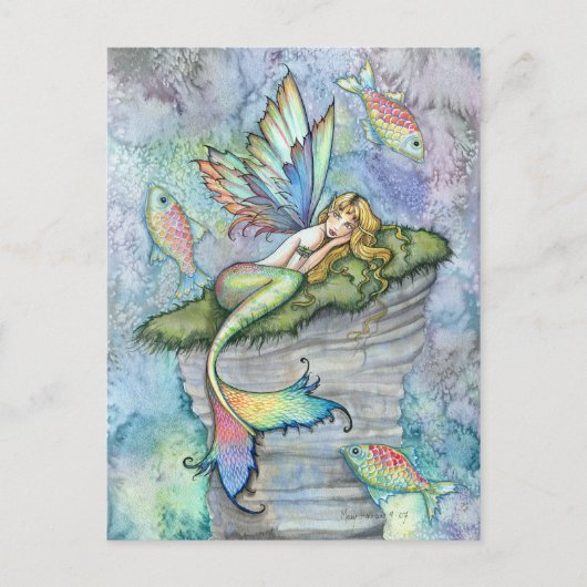 Leaping Carp Mermaid und Fisch Postkarte (Vorderseite)