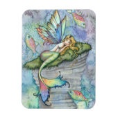 Leaping Carp Mermaid Vinyl Magnet (Vertikal)