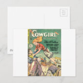 Leaping Cowgirl Postkarte (Vorne/Hinten)