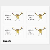 Leaping Dancing Frog Funny Animal Rechteckiger Aufkleber (Blatt)