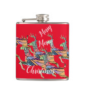 Leaping Deferweihnachtsfest Flachmann (Vorderseite)