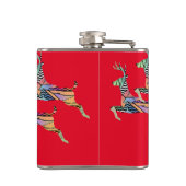 Leaping Deferweihnachtsfest Flachmann (Rückseite)