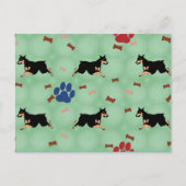 Leaping Doberman Postkarte (Vorderseite)
