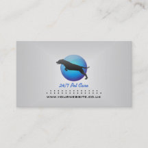 Leaping Dog Business Card (Blaue Version)