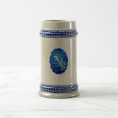 Leaping Dolphin Blue Bierglas (Mittel)