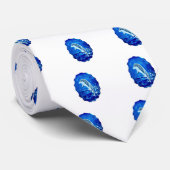 Leaping Dolphin Blue Pattern Krawatte (Gerollt)