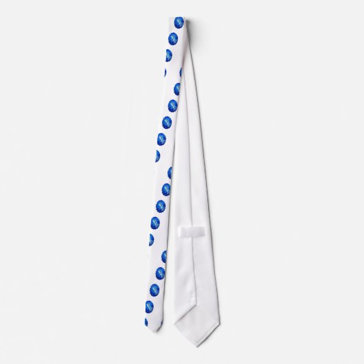 Leaping Dolphin Blue Pattern Krawatte (Rückseite)
