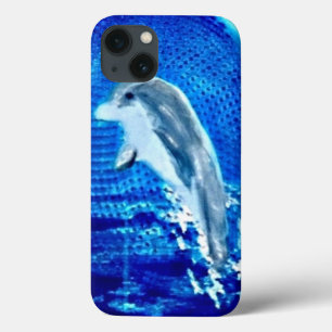 Leaping Dolphin Sea Animal Blue iPhone 13 Hülle