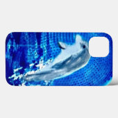 Leaping Dolphin Sea Animal Blue Case-Mate iPhone Hülle (Rückseite (Horizontal))