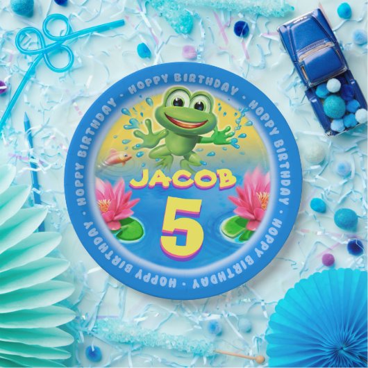 Leaping Frog Anpassen der Papierplatte Party 9 Zol Pappteller (Party)