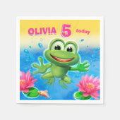 Leaping Frog Papierserviette aus benutzerdefiniert (Vorderseite)