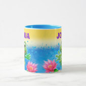 Leaping Frog Party individuelle Name Combo Tasse (Zentrum)