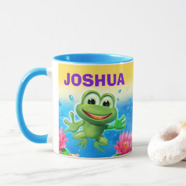 Leaping Frog Party individuelle Name Combo Tasse