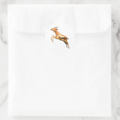 Leaping Gazelle Runder Aufkleber (Tasche)