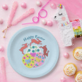 Leaping Hares Easter Pappteller (Party)