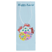 Leaping Hares editable Easter Geschenktüte Für Weinflaschen (Rückseite)