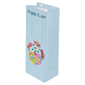 Leaping Hares editable Easter Geschenktüte Für Weinflaschen (Vorderseite Schrägansicht)
