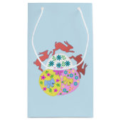 Leaping Hares editable Easter Kleine Geschenktüte (Rückseite)