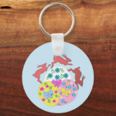 Leaping Hares  Schlüsselanhänger (Rückseite)