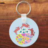 Leaping Hares  Schlüsselanhänger (Vorderseite)