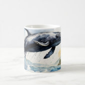 Leaping Humpback Whale Kaffeetasse (Mittel)