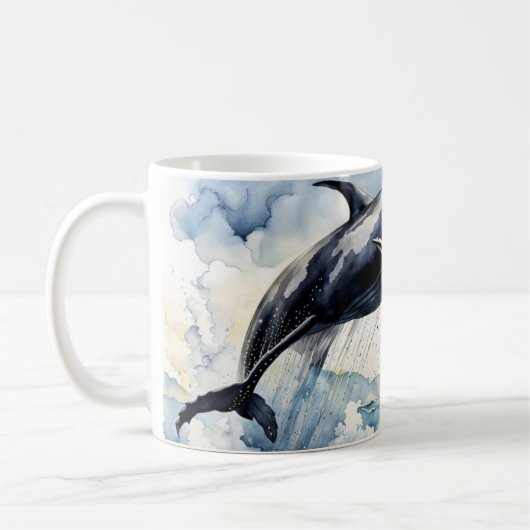 Leaping Humpback Whale Kaffeetasse (Links)